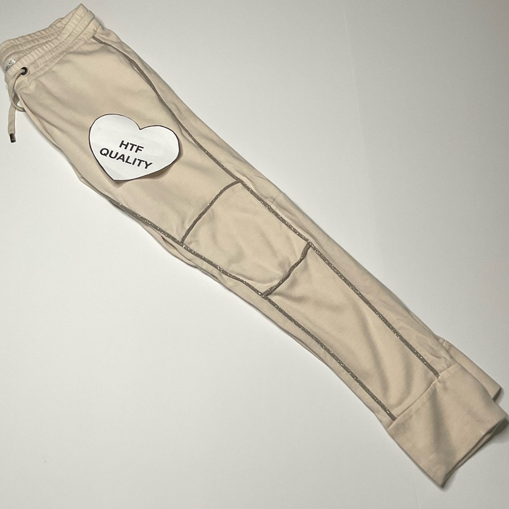 Brunello Cucinelli XS Monili Bead Embellished Joggers Drawstring Track Pants